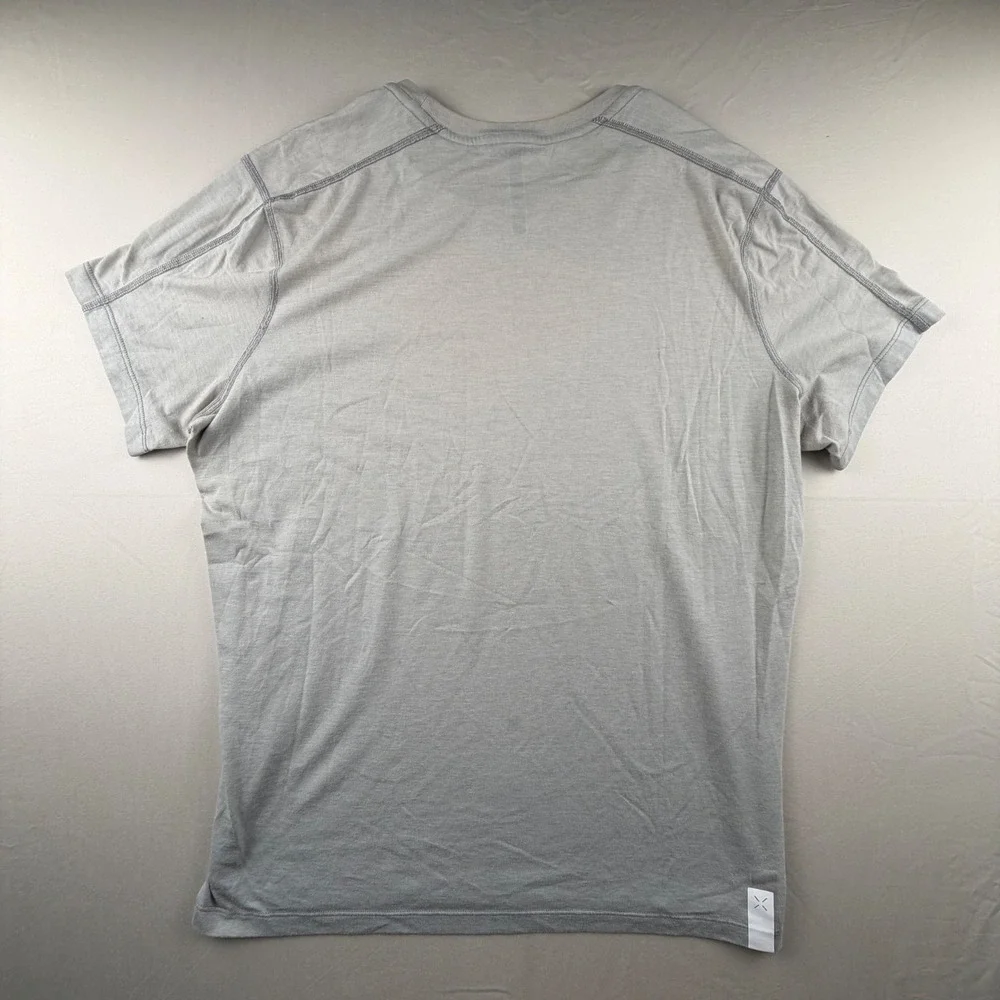 Ten Thousand Durable Shirt Training Tee Mens Large Gray Solid Flatlock Seams 272